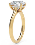 Inel de Logodnă Cavendish din Aur 18k cu Diamant Natural Oval de 2.5 ct din 18k Aur Galben - Castelo.ro