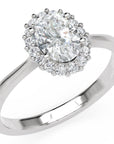 Inel de Logodnă Hampstead din Aur 18k cu Diamant Creat în Laborator Oval de 0.6 ct din Platina - Castelo.ro