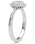 Inel de Logodnă Hampstead din Aur 18k cu Moissanite Oval de 0.6 ct din Platina - Castelo.ro