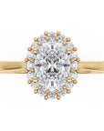 Inel de Logodnă Hampstead din Aur 14k cu Diamant Natural Oval de 0.6 ct din 14k Aur Galben - Castelo.ro