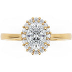 Inel de Logodnă Hampstead din Aur 14k cu Diamant Creat în Laborator Oval de 0.6 ct din 14k Aur Galben - Castelo.ro