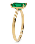 Inel de Logodnă Raphael din Aur 14k cu Smarald Creat în Laborator Emerald Cut 7x9 mm din 14k Aur Galben - Castelo.ro