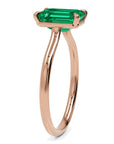 Inel de Logodnă Raphael din Aur 14k cu Smarald Creat în Laborator Emerald Cut 7x9 mm din 14k Aur Roz - Castelo.ro