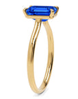 Inel de Logodnă Raphael din Aur 18k cu Safir Creat în Laborator Emerald Cut 8x10 mm din 18k Aur Galben - Castelo.ro