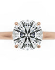 Inel de Logodnă Eaton din Aur 14k cu Diamant Creat în Laborator Round de 2 ct din 14k Aur Roz - Castelo.ro