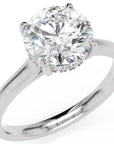 Inel de Logodnă Eaton din Aur 14k cu Diamant Creat în Laborator Round de 2 ct din 14k Aur Alb - Castelo.ro