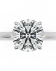 Inel de Logodnă Eaton din Aur 18k cu Moissanite Round de 2 ct din Platina - Castelo.ro
