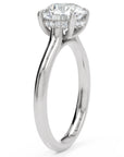 Inel de Logodnă Eaton din Aur 18k cu Moissanite Round de 2 ct din Platina - Castelo.ro