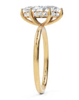 Inel de Logodnă Solitaire Halo Ascuns din Aur 18k cu Diamant Creat în Laborator Marquise de 1.41 ct
