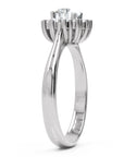 Inel de Logodnă Solitaire Halo din Aur 14k cu Moissanite de 0.65 ct