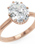 Inel de Logodnă Solitaire 'L'Amour' cu Diamant Natural Oval de 1.8 ct din 18k Aur Roz - Castelo.ro