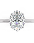Inel de Logodnă Solitaire 'L'Amour' cu Diamant Natural Oval de 1.8 ct din Platina - Castelo.ro