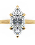 Inel de Logodnă Solitaire cu Halo Ascuns din Aur 18k cu Diamant Natural Marquise de 1.48 ct din 18k Aur Galben - Castelo.ro