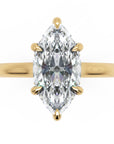 Inel de Logodnă Solitaire din Aur 18k cu Diamant Creat în Laborator Marquise si Halo Ascuns de 1.48 ct din 18k Aur Galben - Castelo.ro