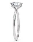 Inel de Logodnă Solitaire Oval cu Halo Ascuns din Aur 14k cu Moissanite de 1.2 ct din 14k Aur Alb - Castelo.ro