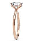 Inel de Logodnă Solitaire Oval cu Halo Ascuns din Aur 14k cu Moissanite de 1.2 ct din 14k Aur Roz - Castelo.ro