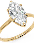 Inel de Logodnă din Aur 18k cu Diamant Marquise Creat în Laborator de 1.3 ct din 18k Aur Galben - Castelo.ro