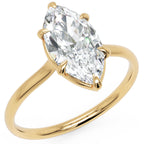Inel de Logodnă din Aur 14k cu Diamant Marquise Creat în Laborator de 1.3 ct din 14k Aur Galben - Castelo.ro