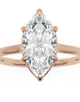 Inel de Logodnă din Aur 18k cu Diamant Marquise Creat în Laborator de 1.3 ct din 18k Aur Roz - Castelo.ro