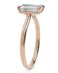 Inel de Logodnă din Aur 18k cu Diamant Creat în Laborator Tăietură Smarald de 1.4 ct din 18k Aur Roz - Castelo.ro