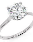 Inel de Logodnă din Aur 18k cu Diamant Creat în Laborator Solitaire Rotund de 1.5 ct din Platina - Castelo.ro