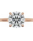 Inel de Logodnă din Aur 18k cu Diamant Creat în Laborator Solitaire Rotund de 1.5 ct din 18k Aur Roz - Castelo.ro