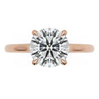 Inel de Logodnă din Aur 18k cu Diamant Creat în Laborator Solitaire Rotund de 1.5 ct din 18k Aur Roz - Castelo.ro