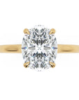 Inel de Logodnă din Aur 14k cu Diamant Creat în Laborator Oval de 1.5 ct din 14k Aur Galben - Castelo.ro
