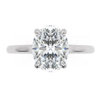 Inel de Logodnă din Aur 18k cu Diamant Creat în Laborator Oval de 1.5 ct din Platina - Castelo.ro
