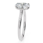 Inel de Logodnă din Aur 18k cu Diamant Creat în Laborator Oval de 1.5 ct din Platina - Castelo.ro