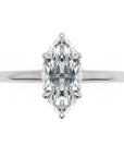 Inel de Logodnă L'Eterne din Aur 18k cu Moissanite Marquise de 0.8 ct din Platina - Castelo.ro