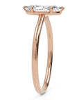 Inel de Logodnă L'Eterne din Aur 18k cu Moissanite Marquise de 0.8 ct din 18k Aur Roz - Castelo.ro