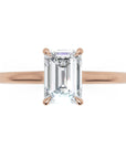 Inel de Logodnă din Aur 18k cu Moissanite Tăietură Smarald de 0.7 ct din 18k Aur Roz - Castelo.ro
