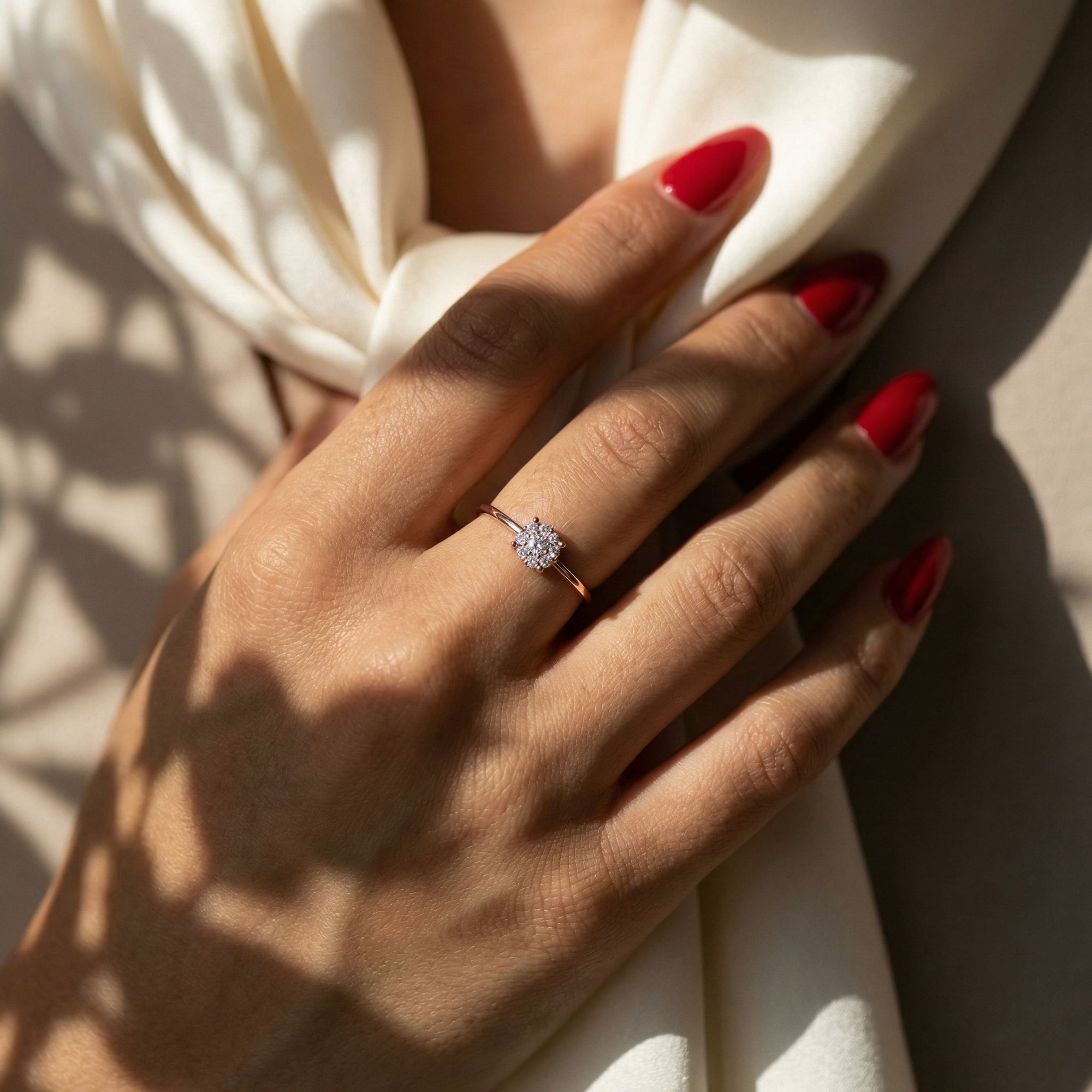 Inel de Logodnă Regesse din Aur 14k cu Diamante Naturale de 0.1 ct din 14k Aur Roz - Castelo.ro