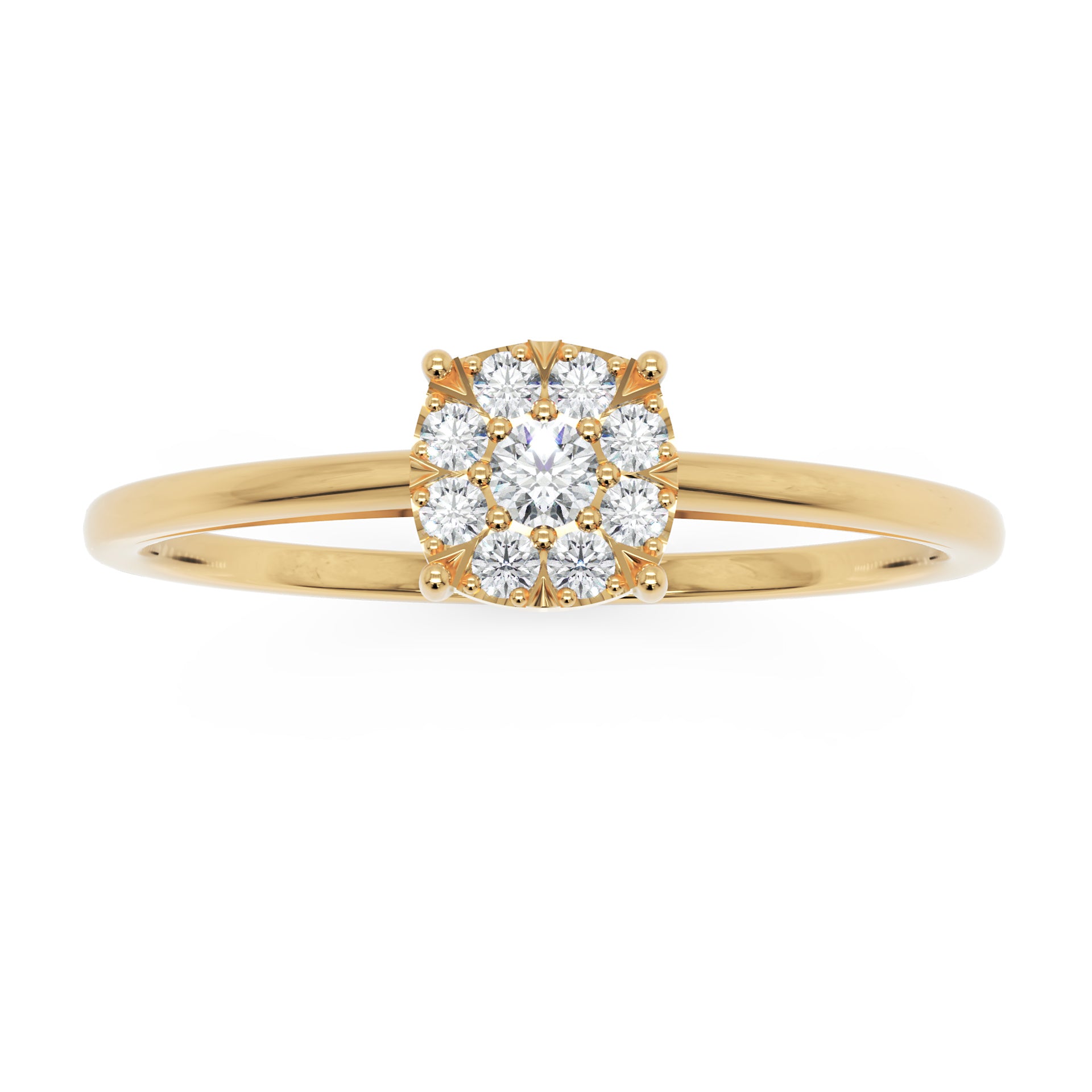 Inel de Logodnă Regesse din Aur 14k cu Diamante Naturale de 0.1 ct din 14k Aur Galben - Castelo.ro