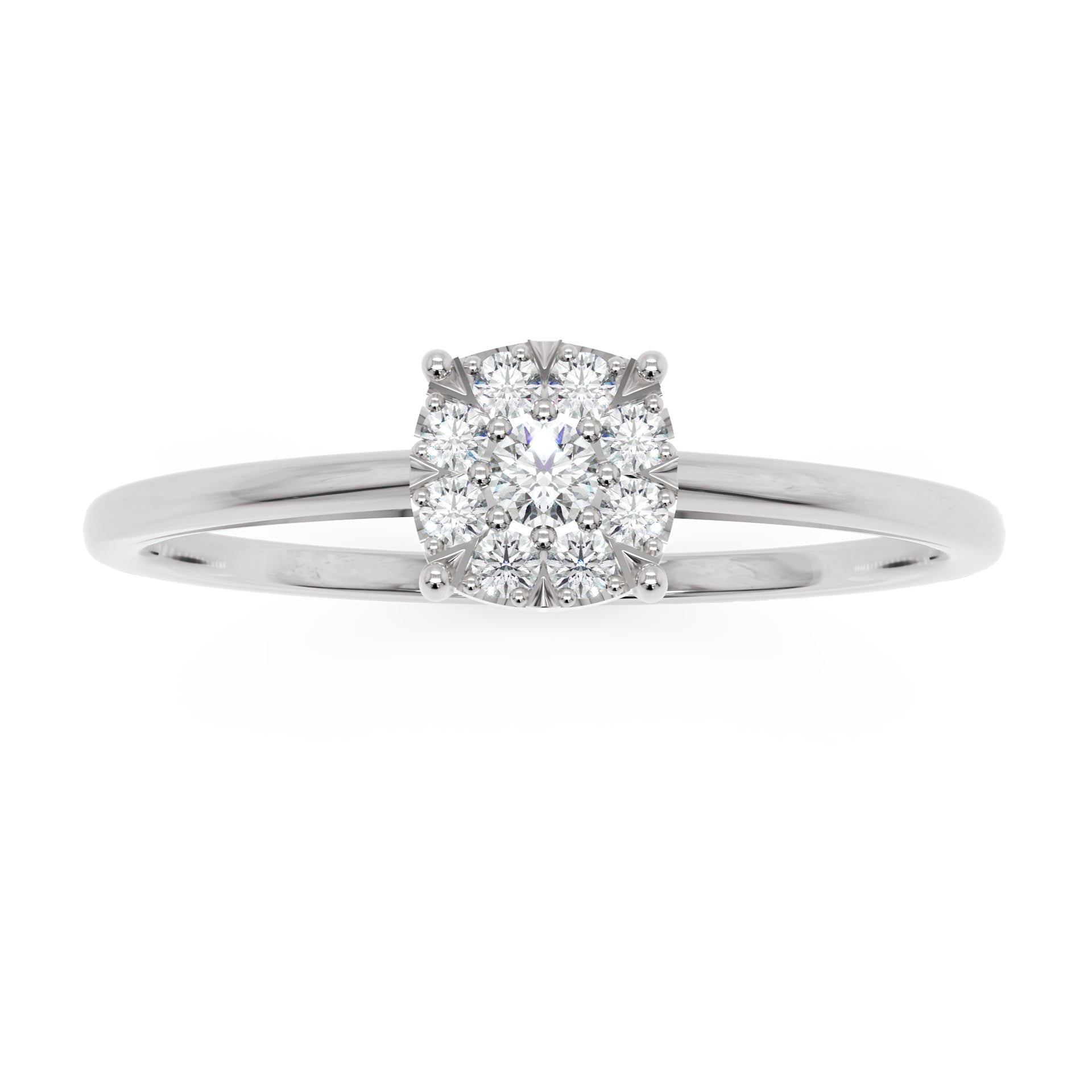 Inel de Logodnă Regesse din Aur 14k cu Diamante Naturale de 0.1 ct din 14k Aur Alb - Castelo.ro