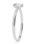 Inel de Logodnă Brilliance din Aur 18k cu Moissanite Solitaire Rotund de 0.8 ct din Platina - Castelo.ro