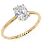 Inel de Logodnă Enigma din Aur 18k Solitaire Oval de 0.8 ct din 18k Aur Galben - Castelo.ro