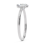 Inel de Logodnă Enigma din Aur 18k Solitaire Oval de 0.8 ct din Platina - Castelo.ro