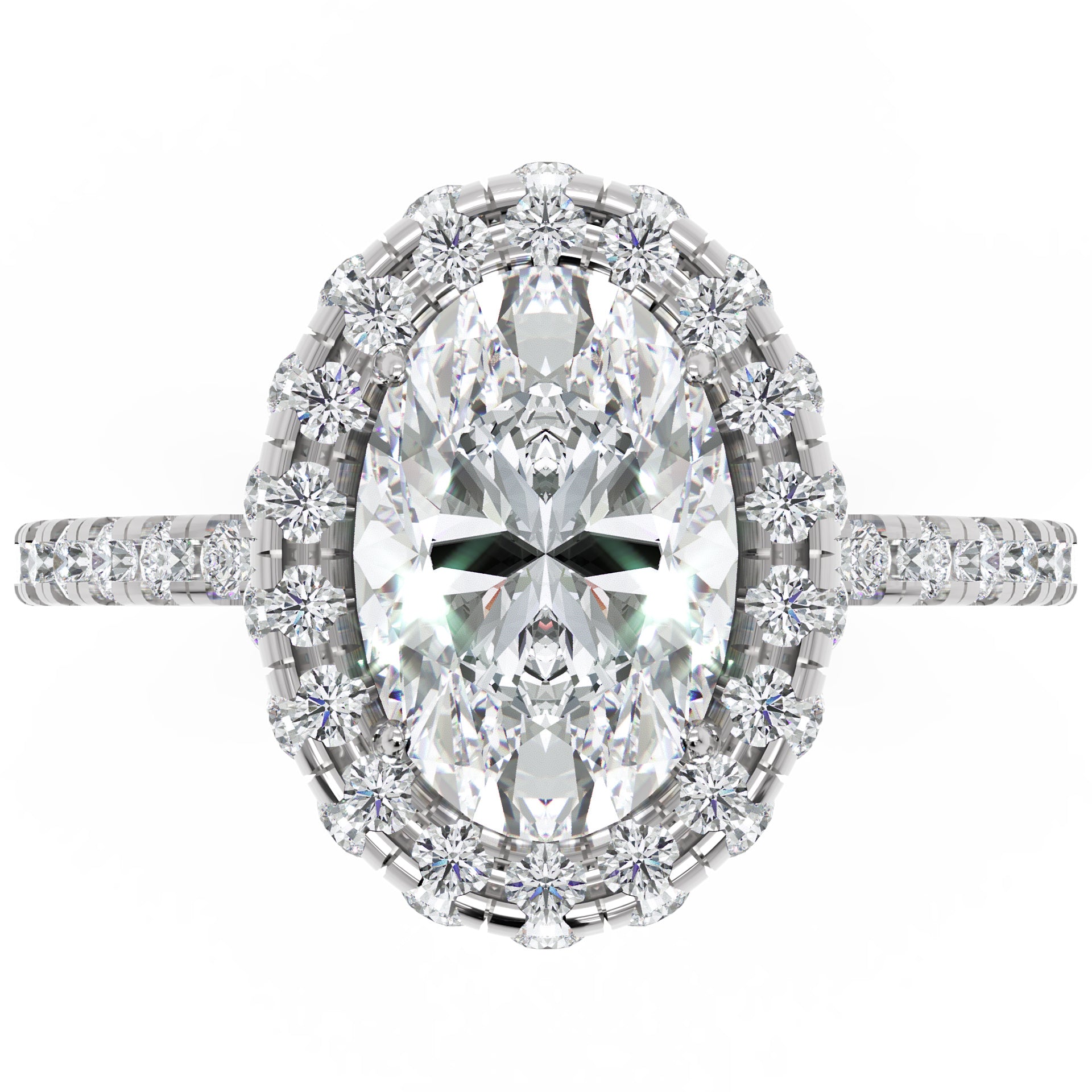 Cercei Hoop din Aur 14k Cu Moissanite de 0.70 ct din 14k Aur Alb - Castelo.ro