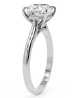 Inel de Logodnă Solitaire Cushion din Aur 14k cu Moissanit de 2.6 ct