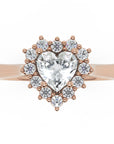 Inel de Logodnă Vintage Heart din Aur 14k cu Moissanite de 0.65 ct din 14k Aur Roz - Castelo.ro