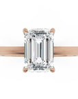 Inel de Logodnă Solitaire Radiant din Aur 18k cu Moissanit de 1.2 ct din 18k Aur Roz - Castelo.ro