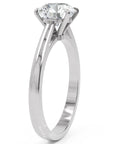 Inel de Logodnă Solitaire Rotund din Aur 14k cu Moissanit de 1.3 ct din 14k Aur Alb - Castelo.ro