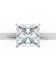Inel de Logodnă Solitaire Princess din Aur 18k cu Moissanit de 1 ct din Platina - Castelo.ro