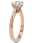 Inel de Logodnă Solitaire Cushion din Aur 14k cu Moissanit de 1.4 ct din 14k Aur Roz - Castelo.ro