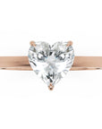 Inel de Logodnă Solitaire Heart din Aur 14k cu Moissanit de 0.8 ct din 14k Aur Roz - Castelo.ro
