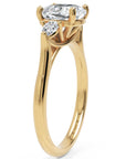 Inel de Logodnă L'Amour din Aur 14k cu Trei Moissanite de 1.7 ct din 14k Aur Galben - Castelo.ro