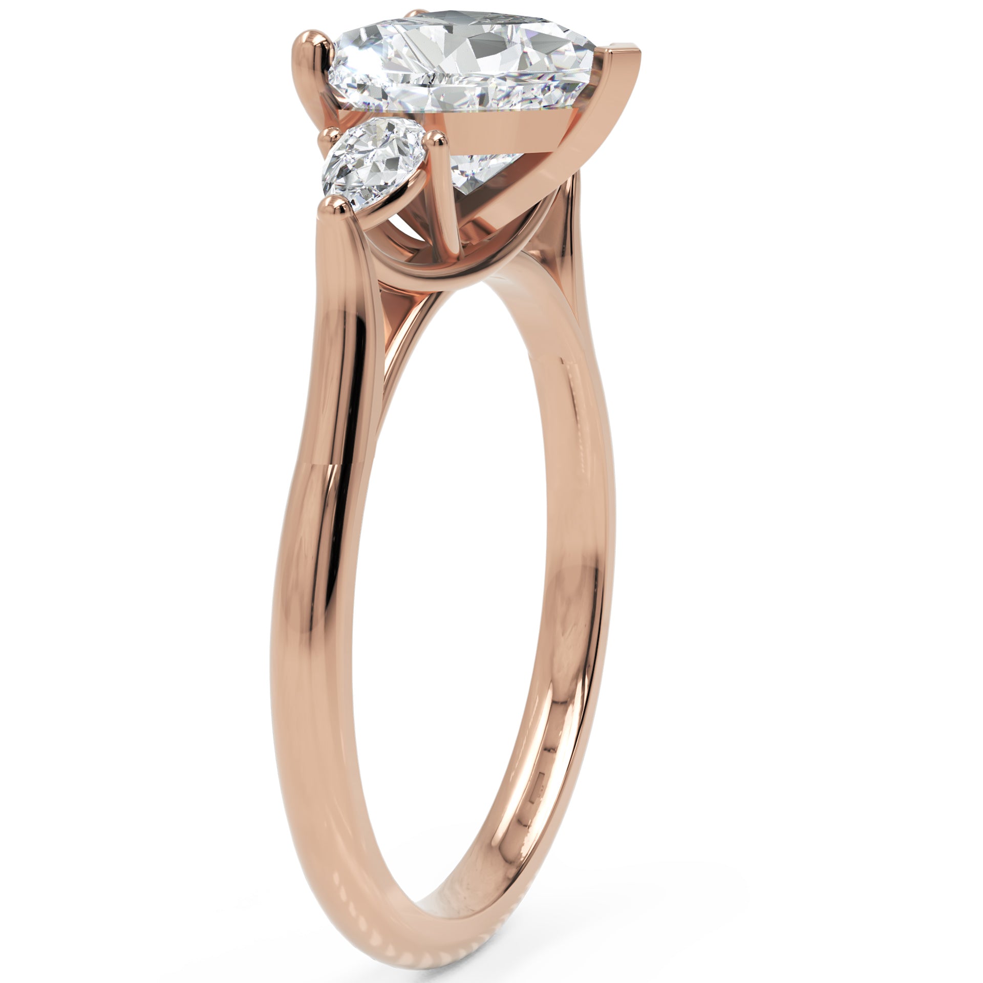 Inel de Logodnă Eternal Heart cu Trei Diamante Create în Laborator de 1.7 ct