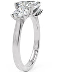 Inel de Logodnă Oval & Round din Aur 14k cu Trei Diamante Create în Laborator de 2.3 ct